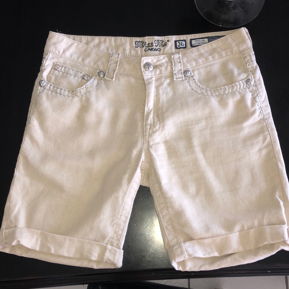 $15 Miss Me cream Cargo shorts:)